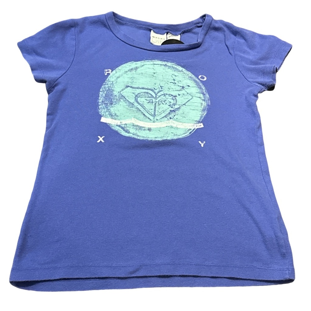 Y2K 2000's ROXY GIRL blue graphic summer baby tee, great condition, size medium.